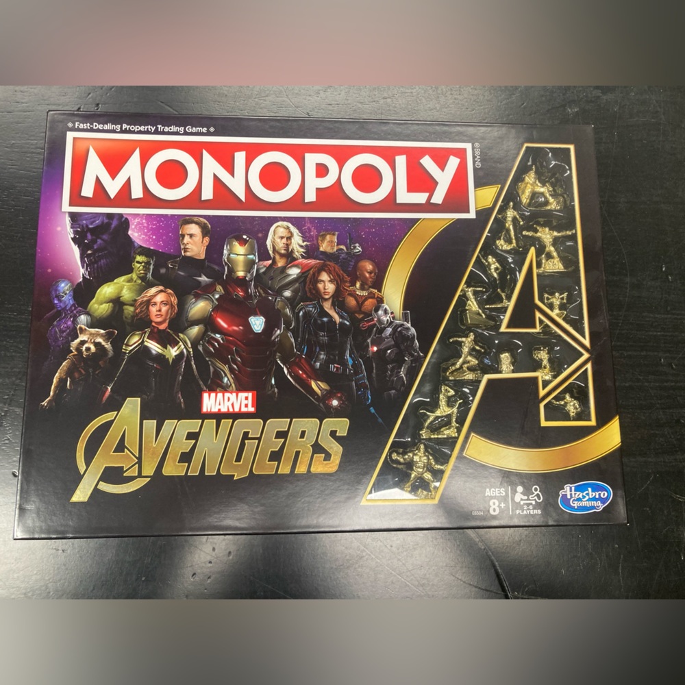Monopoly Marvel Avengers Edition Board Game - Black & Gold